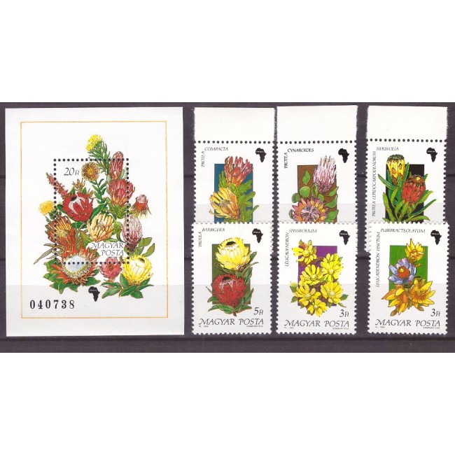 Ungaria 1990 - Flori, serie si colita neuzata
