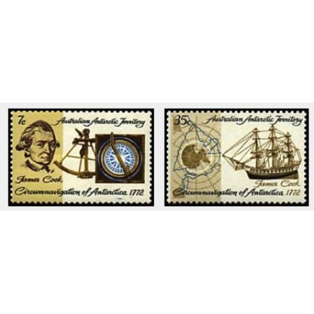 Australian Antarctic 1972 - Cpt. Cook, vapor, serie neuzata Australian Antarctic 1972 - Cpt. Cook, vapor, serie neuzata