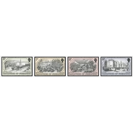 Guernsey 1978 - Gravuri, serie neuzata Guernsey 1978 - Gravuri, serie neuzata