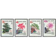 URSS 1962 - Gradina botanica, flori, flora, serie neuzata