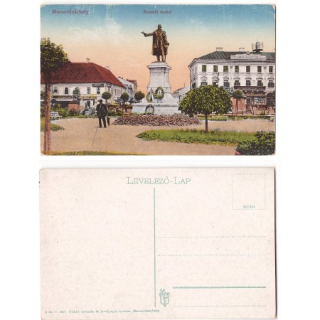 Targu Mures 1917(aprox.) - Statuia Kossuth, ilustrata necirculat