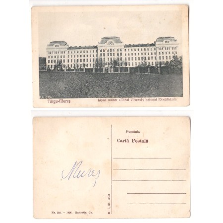 Targu Mures 1926 - Liceul militar, ilustrata necirculata