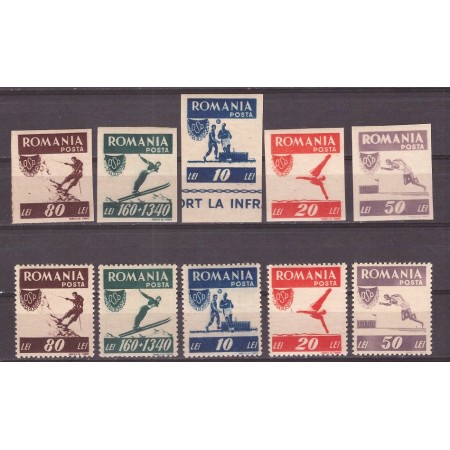 1946 - OSP, serie dantelata si nedantelata neuzata