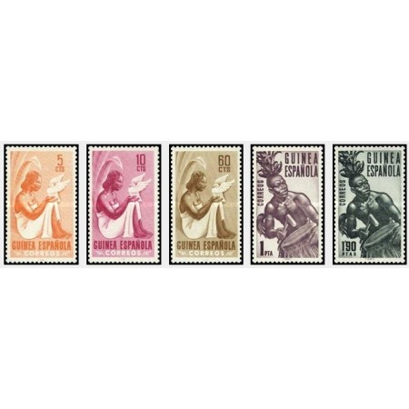 Guinea Spaniola 1953 - Indigeni, serie neuzata Guinea Spaniola 1953 - Indigeni, serie neuzata