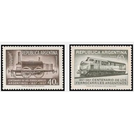 Argentina 1957 - Caile ferate, locomotive, serie neuzata Argentina 1957 - Caile ferate, locomotive, serie neuzata