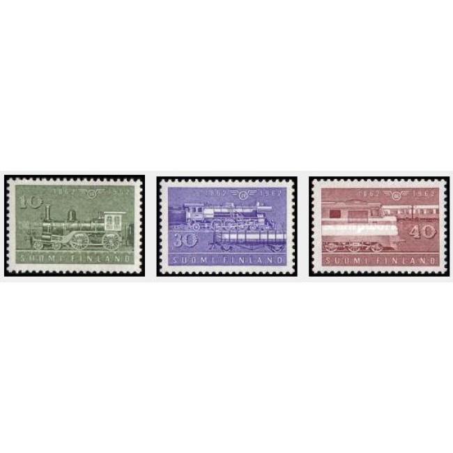 Finlanda 1962 - Caile ferate, tren, serie neuzata Finlanda 1962 - Caile ferate, tren, serie neuzata