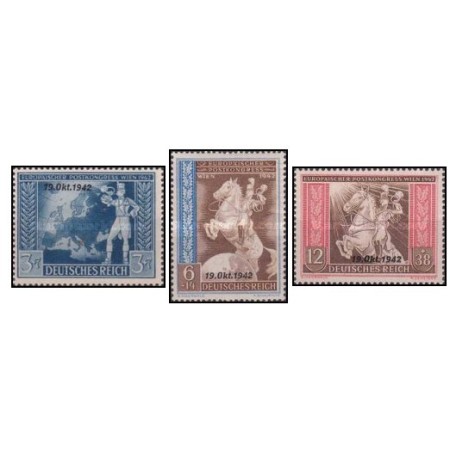 Deutsches Reich 1942 - Postkongress, cu supratipar, serie neuzat Deutsches Reich 1942 - Postkongress, cu supratipar, serie neuzat