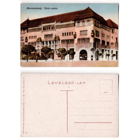 Targu Mures 1917 - Palatul Culturii, ilustrata necirculata