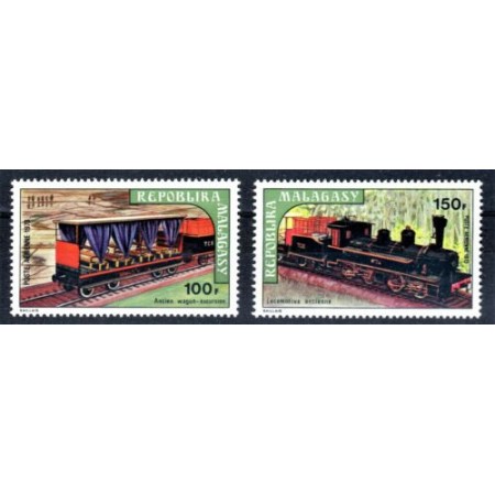 Madagascar 1973 - Locomotive, cai ferate, serie neuzata Madagascar 1973 - Locomotive, cai ferate, serie neuzata