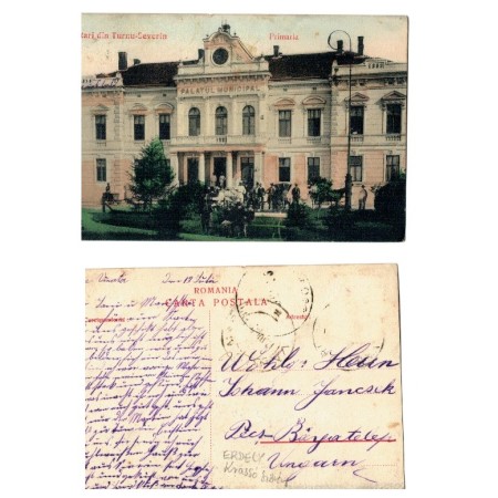 Turnu Severin 1915 - Primaria, ilustrata circulata