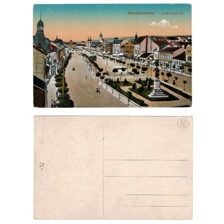 Targu Mures 1915(aprox.) - Piata Szecheny, ilustrata necirculata