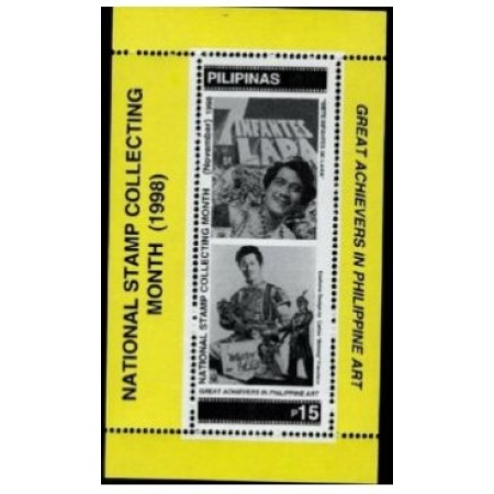 Filipine 1998 - Luna marcii postale, colita neuzata Filipine 1998 - Luna marcii postale, colita neuzata