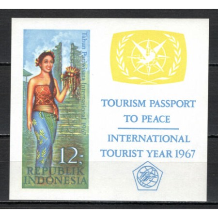 Indonesia 1967 - turism, colita neuzata Indonesia 1967 - turism, colita neuzata