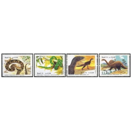 Brazilia 1991 Fauna, serpi, serie neuzata Brazilia 1991 Fauna, serpi, serie neuzata