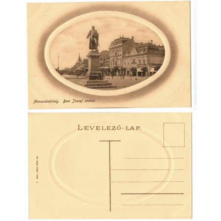 Targu Mures 1912 - Statuia gen. Bem, ilustrata necirculata