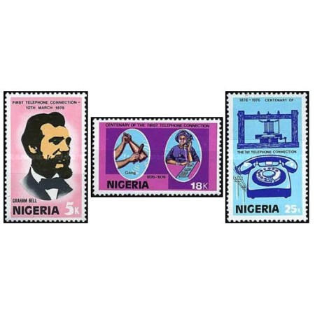 Nigeria 1976 - 100th Anniversary of the Telephone serie neuzata Nigeria 1976 - 100th Anniversary of the Telephone serie neuzata