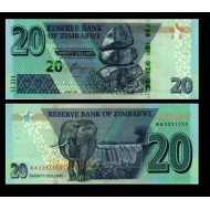 Zimbabwe 2020 - 20 dollars UNC