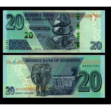 Zimbabwe 2020 - 20 dollars UNC
