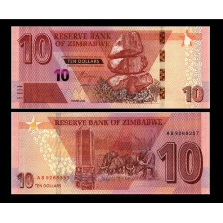 Zimbabwe 2020 - 10 dollars UNC