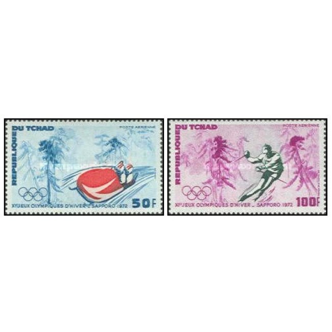 Tchad 1972 - Jocurile Olimpice Sapporo, sport, serie neuzata Tchad 1972 - Jocurile Olimpice Sapporo, sport, serie neuzata