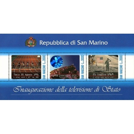 San Marino 1993 - Inauguration of State Television bloc neuzat San Marino 1993 - Inauguration of State Television bloc neuzat