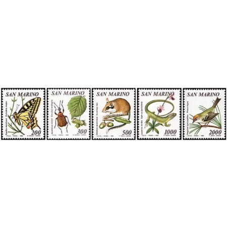 San Marino 1990 - Fauna-flora, fluturi, serie neuzata San Marino 1990 - Fauna-flora, fluturi, serie neuzata
