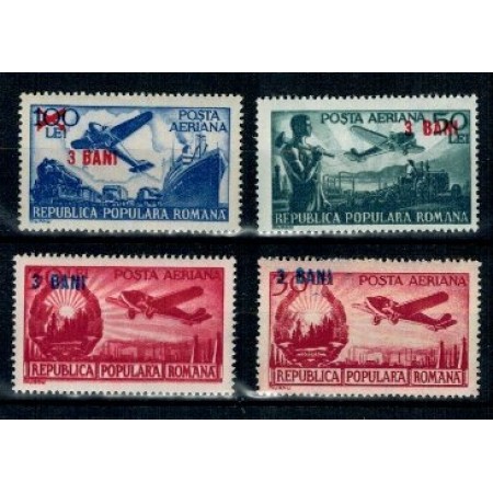 1952 - Posta aeriana, valori mari, supr., serie neuz. cu LP319a