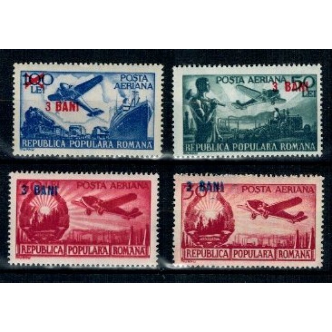 1952 - Posta aeriana, valori mari, supr., serie neuz. cu LP319a