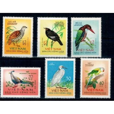 Vietnam Nord 1963 - Pasari, fauna, serie nestampilata Vietnam Nord 1963 - Pasari, fauna, serie nestampilata