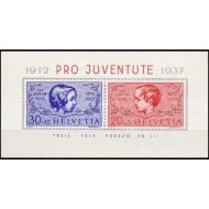 Elvetia 1937 - Pro Juventute, colita neuzata