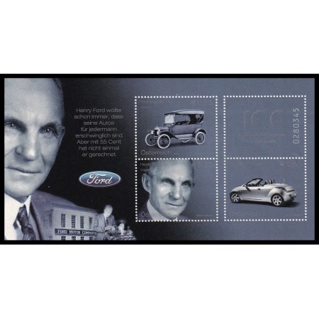 Austria 2003 - Centenarul Ford, bloc neuzat Austria 2003 - Centenarul Ford, bloc neuzat
