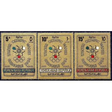 Yemen Nord 1967 - Jocurile Olimpice Grenoble, gold, serie neuzat Yemen Nord 1967 - Jocurile Olimpice Grenoble, gold, serie neuzat