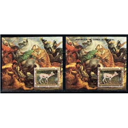 Guinea Ecuatoriala 1976 - indep SUA, fauna, colita cu eroare Guinea Ecuatoriala 1976 - indep SUA, fauna, colita cu eroare