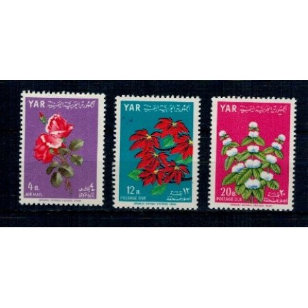 Yemen Nord 1964 - Flori, Posta Aeriana, neuzate Yemen Nord 1964 - Flori, Posta Aeriana, neuzate