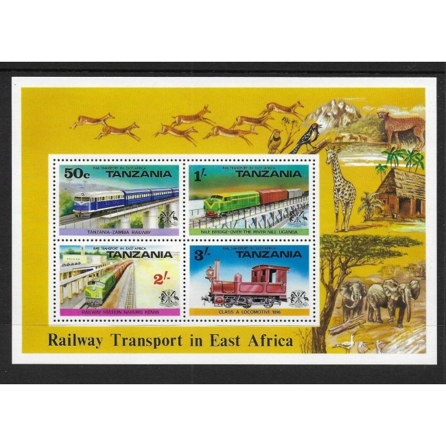 Tanzania 1976 - Locomotive, bloc neuzat Tanzania 1976 - Locomotive, bloc neuzat