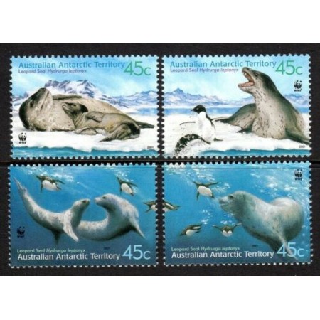 Australian Antarctic 2001 - Fauna WWF, serie neuzata Australian Antarctic 2001 - Fauna WWF, serie neuzata