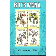 Botswana 1974 - Craciun-flori, bloc neuzat