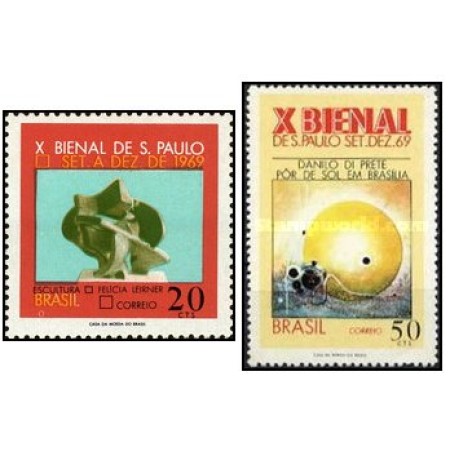 Brazilia 1969 - Expo Arta, serie neuzata Brazilia 1969 - Expo Arta, serie neuzata