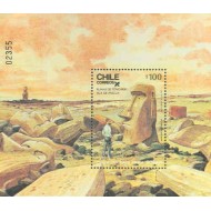 Chile 1986 - Easter Island, moai, colita neuzata