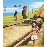 Chile 1986 - Easter Island, colita neuzata