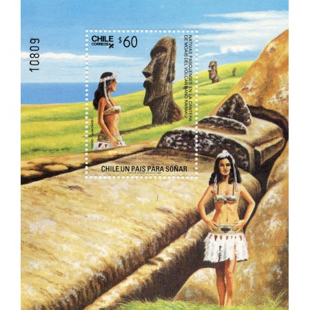 Chile 1986 - Easter Island, colita neuzata Chile 1986 - Easter Island, colita neuzata