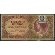 Ungaria 1945 - 10.000 pengo, cu timbru MNB, circulata
