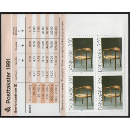 Danemarca 1991 - Scaune, carnet filatelic neuzat Danemarca 1991 - Scaune, carnet filatelic neuzat