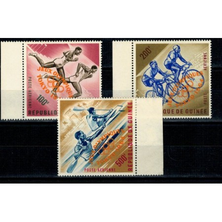 Guinea 1964 - Jocurile Olimpice Tokyo, serie neuzata cu supratip