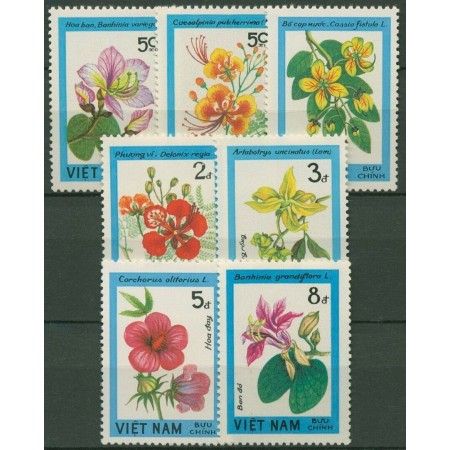 Vietnam 1984 - Flori, serie nestampilata Vietnam 1984 - Flori, serie nestampilata