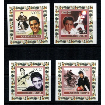 Guinea Bissau 2007 - Elvis, motociclete, serie nedant. DELUXE Guinea Bissau 2007 - Elvis, motociclete, serie nedant. DELUXE