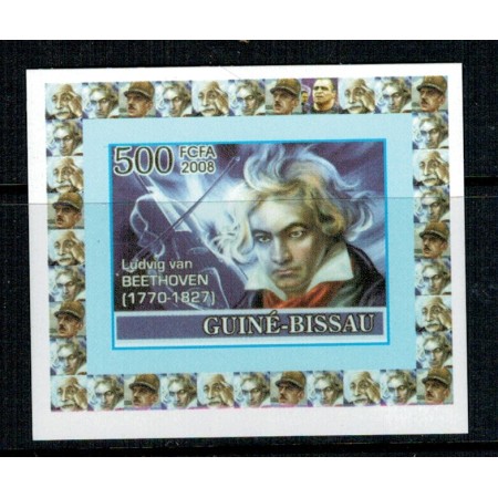 Guinea Bissau 2008 - Beethoven, Mi3755 nedantelata DELUXE Guinea Bissau 2008 - Beethoven, Mi3755 nedantelata DELUXE