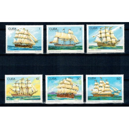 Cuba 1989 - Vapoare, veliere, serie neuzata