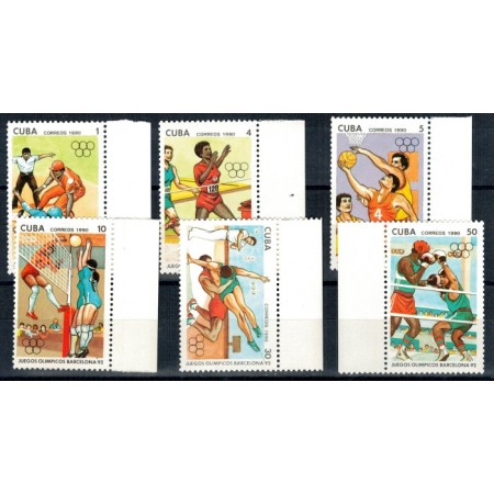 Cuba 1990 - Jocurile Olimpice, sport, serie neuzata