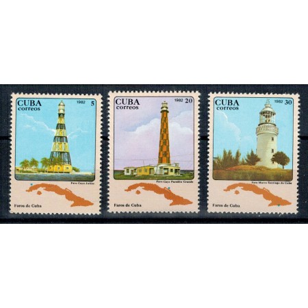 Cuba 1982 - Faruri, serie neuzata Cuba 1982 - Faruri, serie neuzata